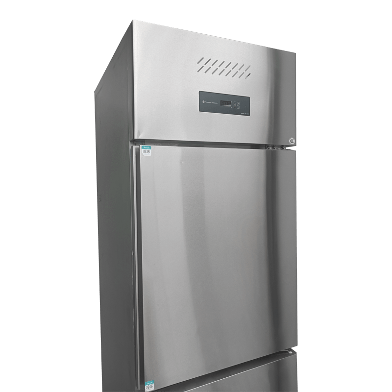 Zweitüriger Küchenkühlschrank aus Edelstahl Zweitüriger Küchenkühlschrank aus Edelstahl