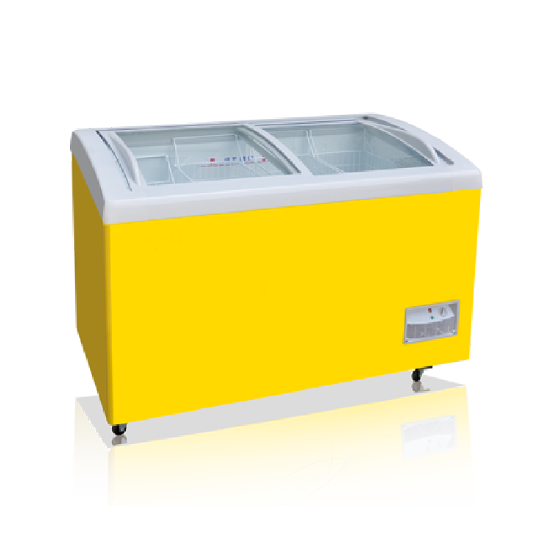 Gefriertruhe mit Glastür