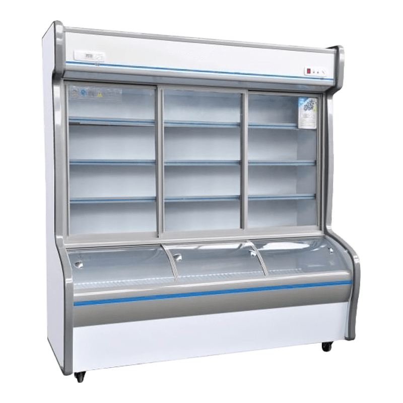 Tiefgekühlter Display-Kühler mit tiefem Boden Tiefgekühlter Display-Kühler mit tiefem Boden